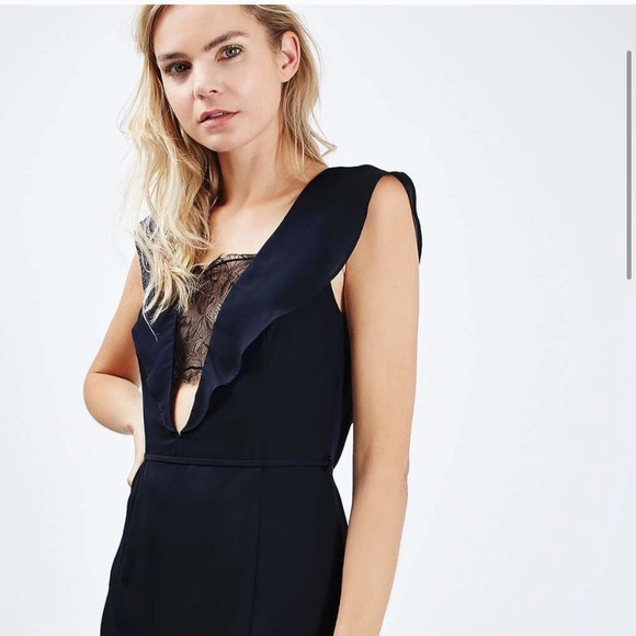 Topshop Dresses & Skirts - Top shop lacy maxi dress navy and black